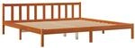 vidaXL Massivholzbett ohne Matratze Wachsbraun 200x200 Kiefernholz 844813