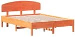 vidaXL Massivholzbett ohne Matratze Wachsbraun 135x190 cm Kiefernholz 3207232