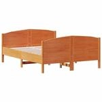 vidaXL Massivholzbett ohne Matratze Wachsbraun 160x200 Kiefernholz 3216169