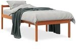 vidaXL Seniorenbett Wachsbraun 75x190 cm Massivholz Kiefer1947155