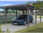 Skan Holz Einzelcarport Leimholz Schiefergrau 404 cm x 604 cm