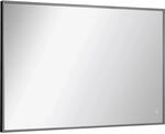 Fackelmann Rahmenspiegel mit Licht eckig 100 cm x 68 cm Schwarz