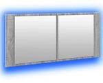 vidaXL LED-Spiegelschrank Grau Sonoma 100x12x45 cm 834960