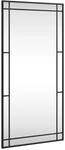 vidaXL Wandspiegel Schwarz 50x100 cm Rechteckig Eisen 358630