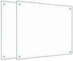 vidaXL K&uuml;chenr&uuml;ckw&auml;nde 2 Stk Transparent 70x60 cm Hartglas 3315791