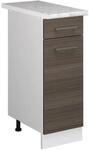Vicco K&uuml;chenunterschrank R-Line Schubladenschrank f&uuml;r die K&uuml;che Grau/Wei&szlig; 30 cm