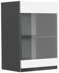 Vicco K&uuml;chenglasschrank R-Line Glash&auml;ngeschrank Wei&szlig;/Anthrazit 40 cm J-Shape