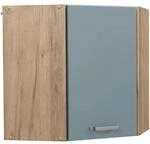 Vicco Eckh&auml;ngeschrank R-Line K&uuml;chen-Eckschrank Blau-Grau/Goldkraft Eiche 57 cm