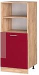 Vicco Herdumbauschrank R-Line Bordeaux Hochglanz/Goldkraft Eiche 60 cm