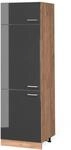 Vicco K&uuml;hlumbauschrank R-Line Anthrazit Hochglanz/Goldkraft Eiche 60 cm