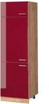 Vicco K&uuml;hlumbauschrank R-Line Bordeaux Hochglanz/Goldkraft Eiche 60 cm