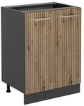 Vicco K&uuml;chenunterschrank R-Line Artisan-Eiche/Anthrazit 60 cm ohne Arbeitsplatte
