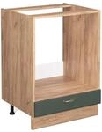 Vicco Herdumbauschrank Fame-Line Gr&uuml;n-Gold Landhaus/Goldkraft Eiche 60 cm ohne