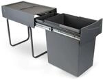 Emuca Einbauabfallsammler f&uuml;r K&uuml;chenarbeitsplatten 1 Beh&auml;lter 7 Liter Edelstahl