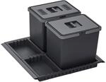 SOTECH Abfallsammler M&uuml;lleimer Metropolis 2x 15L mit Deckel Abfallsystem f&uuml;r...