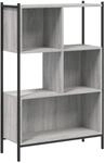 vidaXL B&uuml;cherregal Grau Sonoma 72x28x109 cm Holzwerkstoff