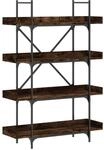 vidaXL B&uuml;cherregal 4 B&ouml;den R&auml;uchereiche 100x33x145,5 cm Holzwerkstoff