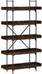 vidaXL B&uuml;cherregal 5 B&ouml;den R&auml;uchereiche 100x33x180,5 cm Holzwerkstoff