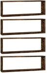 vidaXL Wandregale 4 Stk R&auml;uchereiche 80x15x26,5 cm Holzwerkstoff 815916