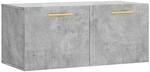 vidaXL Wandschrank Betongrau 80x36,5x35 cm Holzwerkstoff 830064