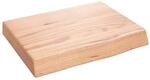 vidaXL Wandregal Hellbraun 40x30x2-6 cm Massivholz Eiche Behandelt 363628