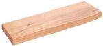 vidaXL Wandregal Hellbraun 60x20x4 cm Massivholz Eiche Behandelt 363642