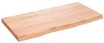 vidaXL Wandregal Hellbraun 80x40x2-4 cm Massivholz Eiche Behandelt 363666