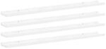 vidaXL Wandregale 4 Stk Hochglanz-Wei&szlig; 100x9x3 cm 326656