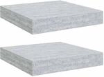 vidaXL Schweberegale 2 Stk Betongrau 23x23,5x3,8 cm MDF 326589