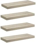 vidaXL Schwebende Wandregale 4 Stk Eichefarben 60x23,5x3,8cm MDF 323876