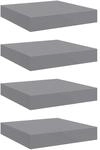 vidaXL Schweberegale 4 Stk Grau 23x23,5x3,8 cm MDF 323846