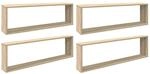 vidaXL W&uuml;rfelregale 4 Stk Sonoma-Eiche 100x15x30 cm Holzwerkstoff 807089