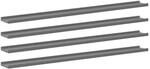 vidaXL Wandregale 4 Stk Grau 115x9x3 cm 326678