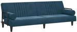 vidaXL Schlafsofa mit Armlehnen Blau Samt 351893