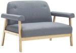 vidaXL 2-Sitzer-Sofa Stoff Hellgrau