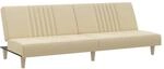 vidaXL Schlafsofa Creme Stoff 351884