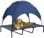 PawHut Hundebett Stahl Oxford Netzstoff Taftstoff Dunkel Blau Schwarz L122 x B92 x