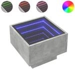 vidaXL Beistelltisch mit LED Betongrau 40x40x30 cm Holzwerkstoff