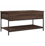 vidaXL Couchtisch Braun Eichen-Optik 100x50x50 cm Holzwerkstoff Metall Modell 1