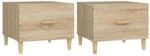 vidaXL Couchtische 2 Stk. Sonoma-Eiche 50x50x40 cm Holzwerkstoff Modell 6