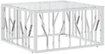 vidaXL Couchtisch 80x80x40 cm Edelstahl und Glas Modell 1