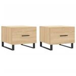 vidaXL Couchtische 2 Stk. Sonoma-Eiche 50x50x40 cm Holzwerkstoff Modell 9