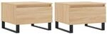 vidaXL Couchtische 2 Stk. Sonoma-Eiche 50x46x35 cm Holzwerkstoff Modell 1