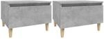 vidaXL Beistelltische 2 Stk. Betongrau 50x46x35 cm Holzwerkstoff Modell 1
