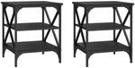 vidaXL Beistelltische 2 Stk. Schwarz 40x42x50 cm Holzwerkstoff