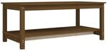 vidaXL Couchtisch Honigbraun 110x55x45 cm Massivholz Kiefer Modell 3