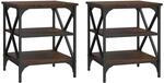 vidaXL Beistelltische 2 Stk. Braun Eichen-Optik 40x42x50 cm