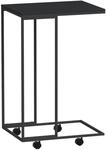 vidaXL Beistelltisch mit Rollen Schwarz 40x30x63,5 cm Holzwerkstoff Modell 1