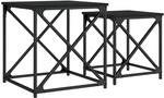 vidaXL Satztische 2 Stk. Schwarz Holzwerkstoff Modell 3