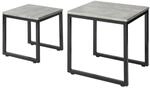 SoBuy 2er Set Couchtisch Beistelltisch Sofatisch Kaffeetisch Grau FBT42-HG
